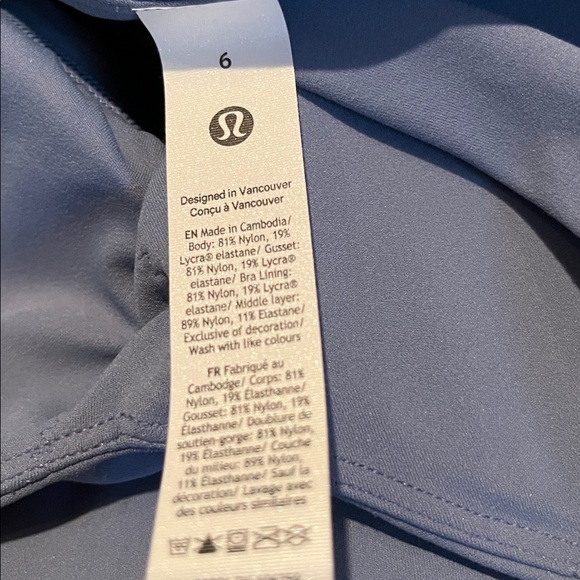 Lululemon NWT Align 6” Prep Blue Bodysuit - Picture 4 of 5